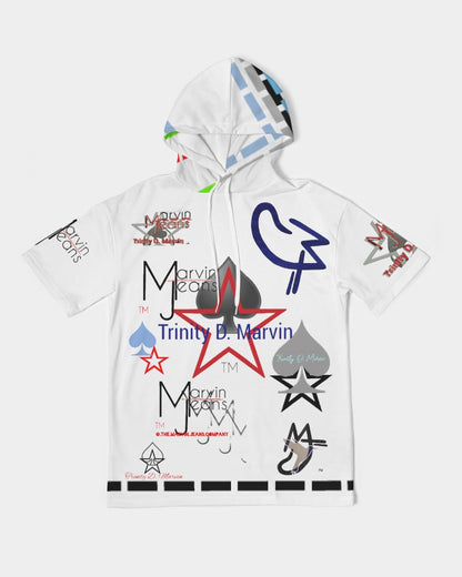 Logo's 2.0 by Marvin Jeans and Trinity D Marvin Men's Premium Heavyweight Short Sleeve Hoodie