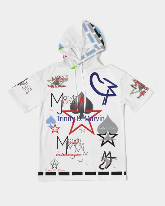 Logo's 2.0 by Marvin Jeans and Trinity D Marvin Men's Premium Heavyweight Short Sleeve Hoodie