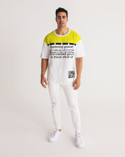 Light yellow expressions by Marvin Jeans Men's Premium Heavyweight Tee