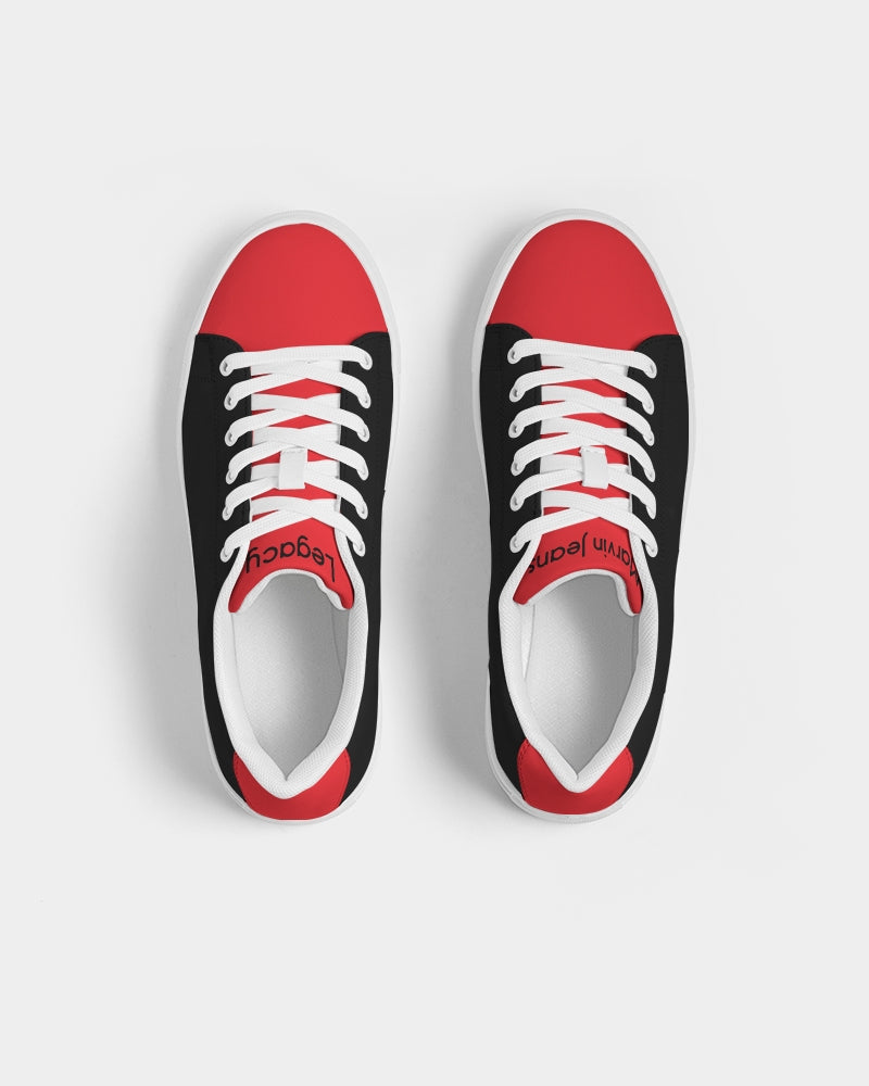 Red and black ACCESSORIES Men's Faux-Leather Sneaker