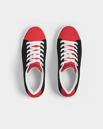 Red and black ACCESSORIES Men's Faux-Leather Sneaker