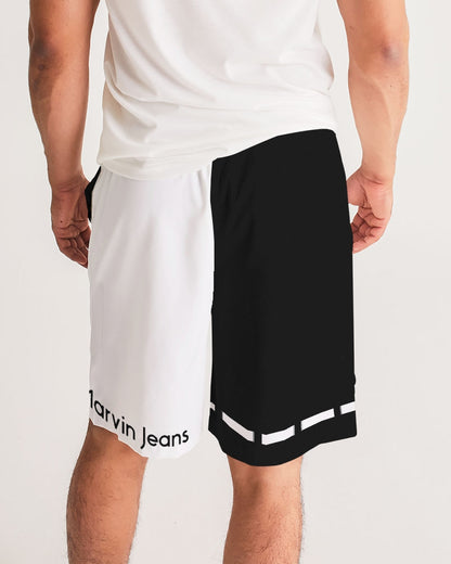 Black and white Trinity D.  Marvin Men's Jogger Shorts