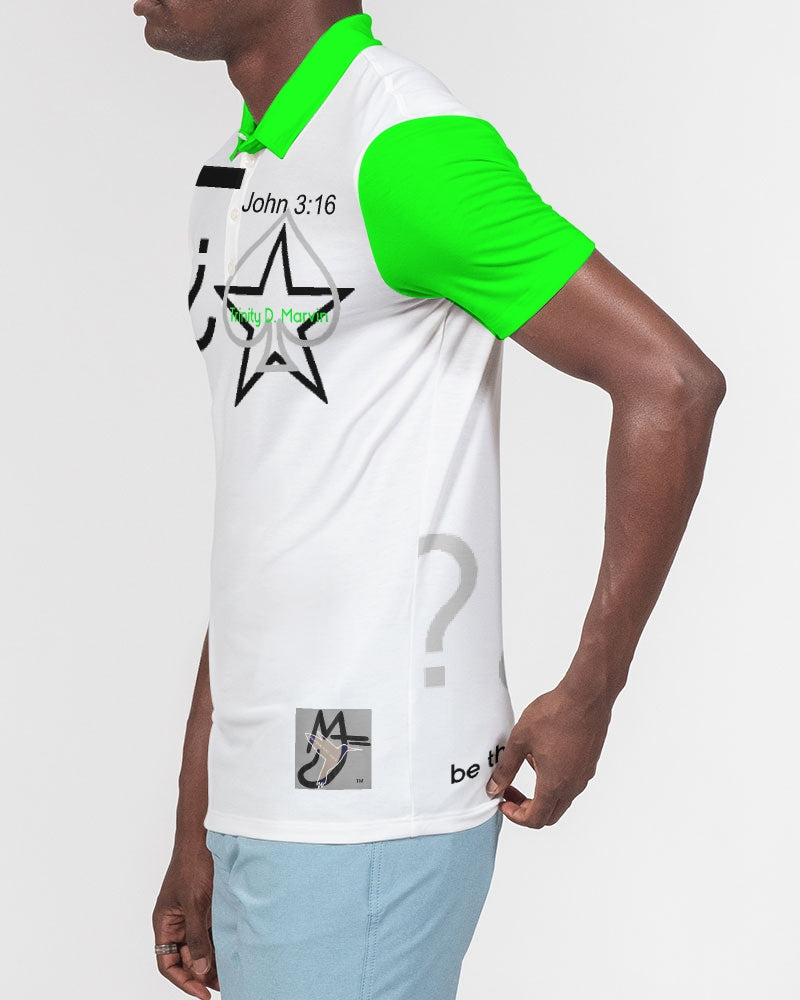 John 3:16 BY MARVIN JEANS Men's Slim Fit Short Sleeve Polo