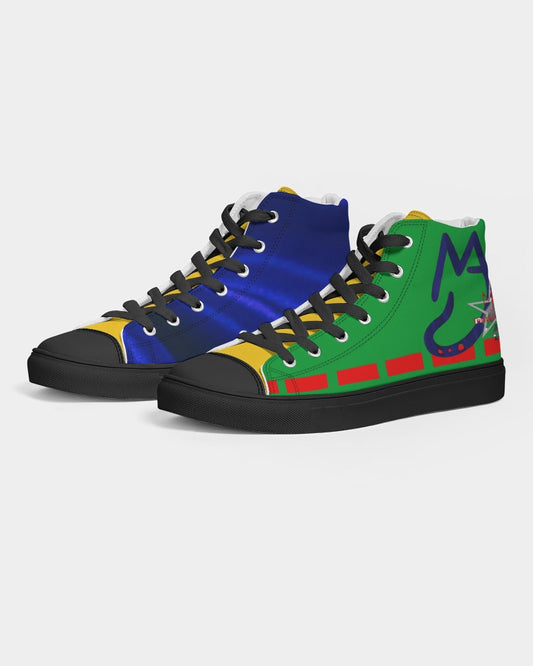 Greater Red BY MARVIN JEANS Men's Hightop Canvas Shoe - Black