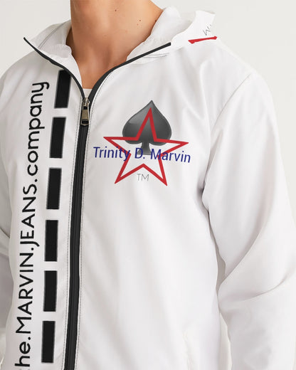 All White New-Legacy BY MARVIN JEANS Men's Windbreaker