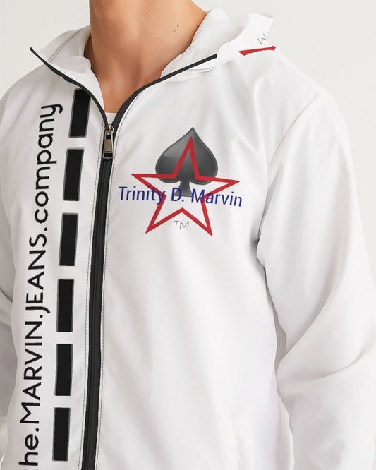 All White New-Legacy BY MARVIN JEANS Men's Windbreaker