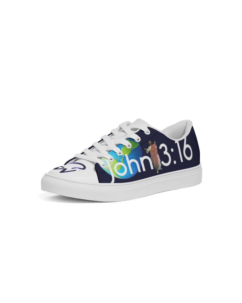 Strong truth 101 (John3:16) by Marvin Jeans and Trinity D Marvin Men's Faux-Leather Sneaker