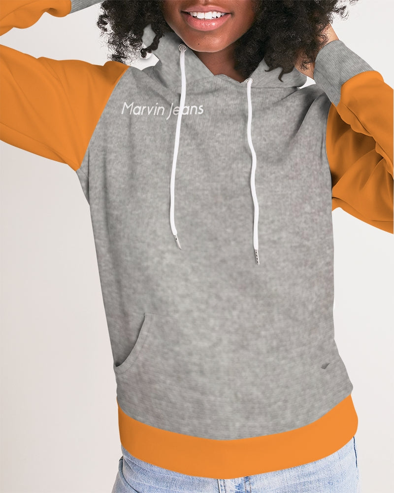 Light grey orange  Women's Hoodie