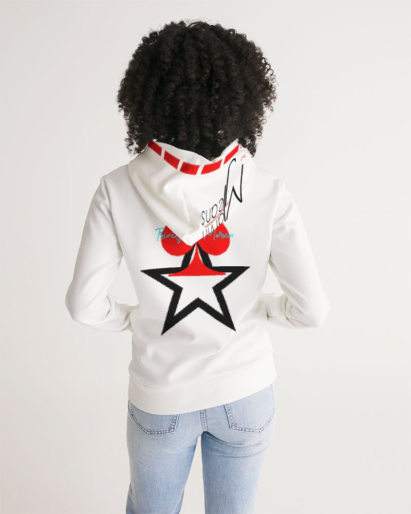 All white by Marvin Jeans and Trinity D Marvin Women's Hoodie