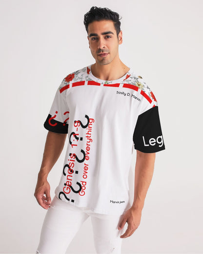 Rose's God over everything by Marvin JEANS Men's Premium Heavyweight Tee