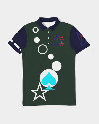 Dark green by Marvin Jeans and Trinity D Marvin Men's Slim Fit Short Sleeve Polo