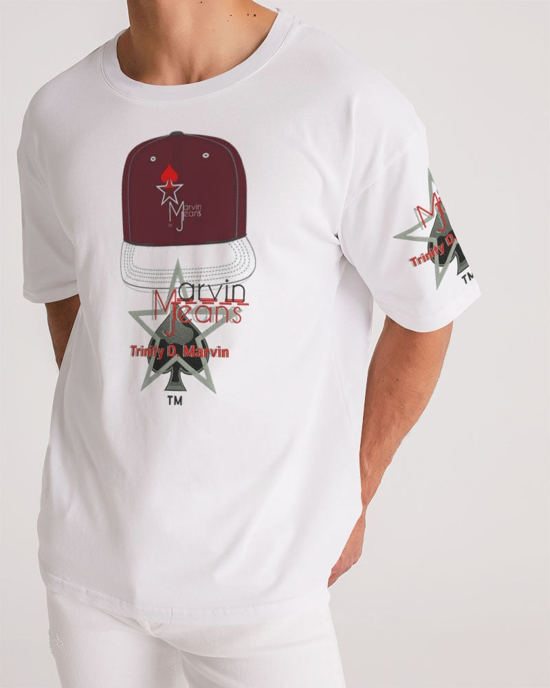 Logo cap by Marvin Jeans and Trinity D Marvin Men's Premium Heavyweight Tee