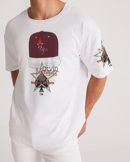 Logo cap by Marvin Jeans and Trinity D Marvin Men's Premium Heavyweight Tee