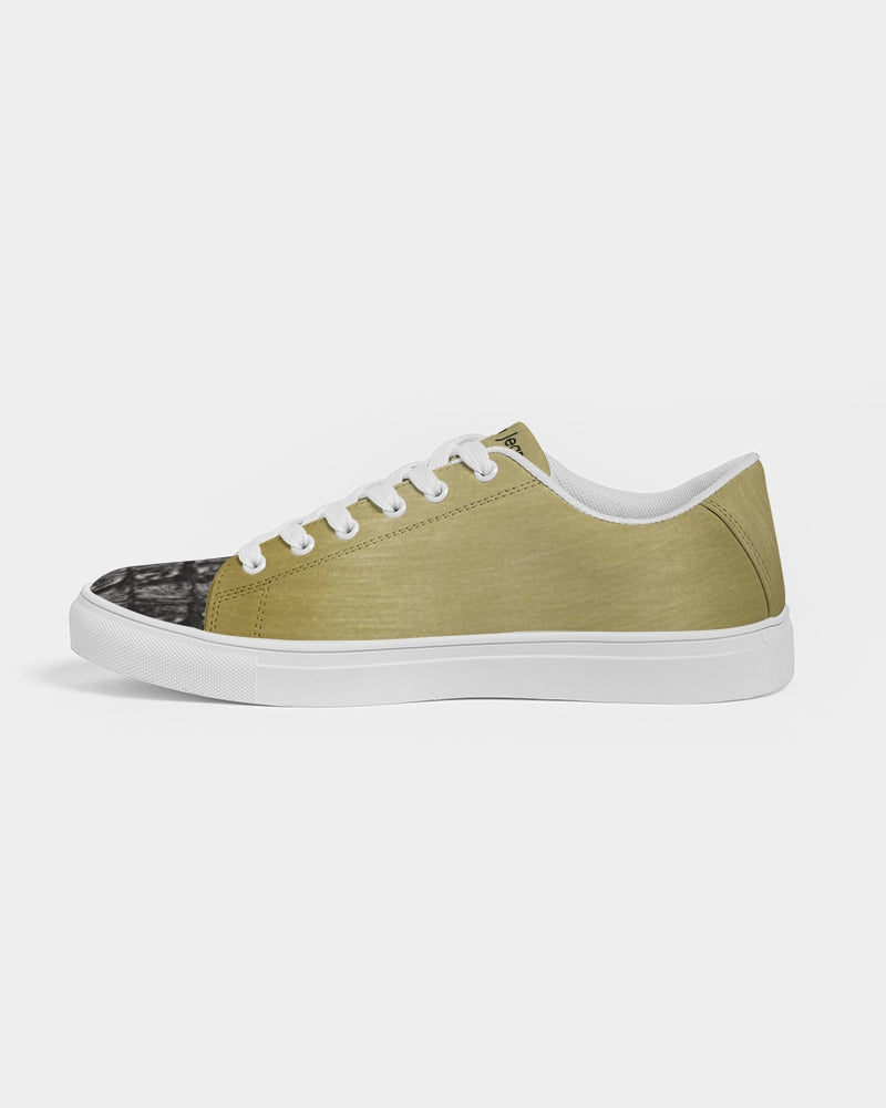 Gold Gator black tip Men's Faux-Leather Sneaker