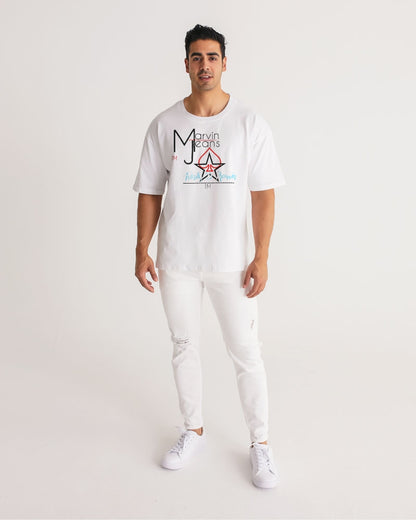 All White  Legacy by Marvin Jeans and Trinity D Marvin Men's Premium Heavyweight Tee