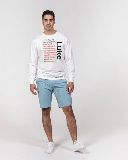 Retro) Gospel message by Marvin Jeans Men's Classic French Terry Crewneck Pullover