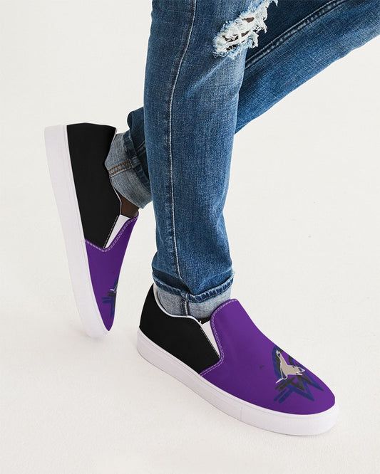 Purple black BY MARVIN JEANS Men's Slip-On Canvas Shoe