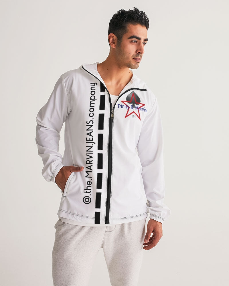 All White New-Legacy BY MARVIN JEANS Men's Windbreaker