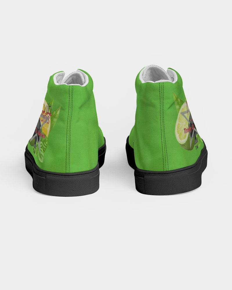 Lemon Lime Green Bay by Marvin Jeans and Trinity D Marvin Men's Hightop Canvas Shoe - Black