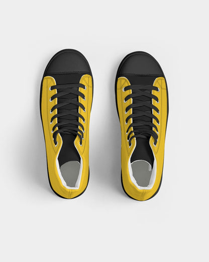 Yellow black BY MARVIN JEANS Men's Hightop Canvas Shoe - Black
