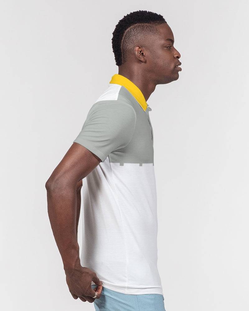 Yellow mixture BY MARVIN JEANS Men's Slim Fit Short Sleeve Polo