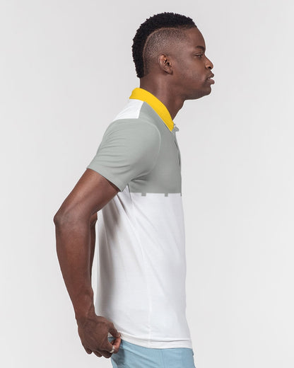 Yellow mixture BY MARVIN JEANS Men's Slim Fit Short Sleeve Polo