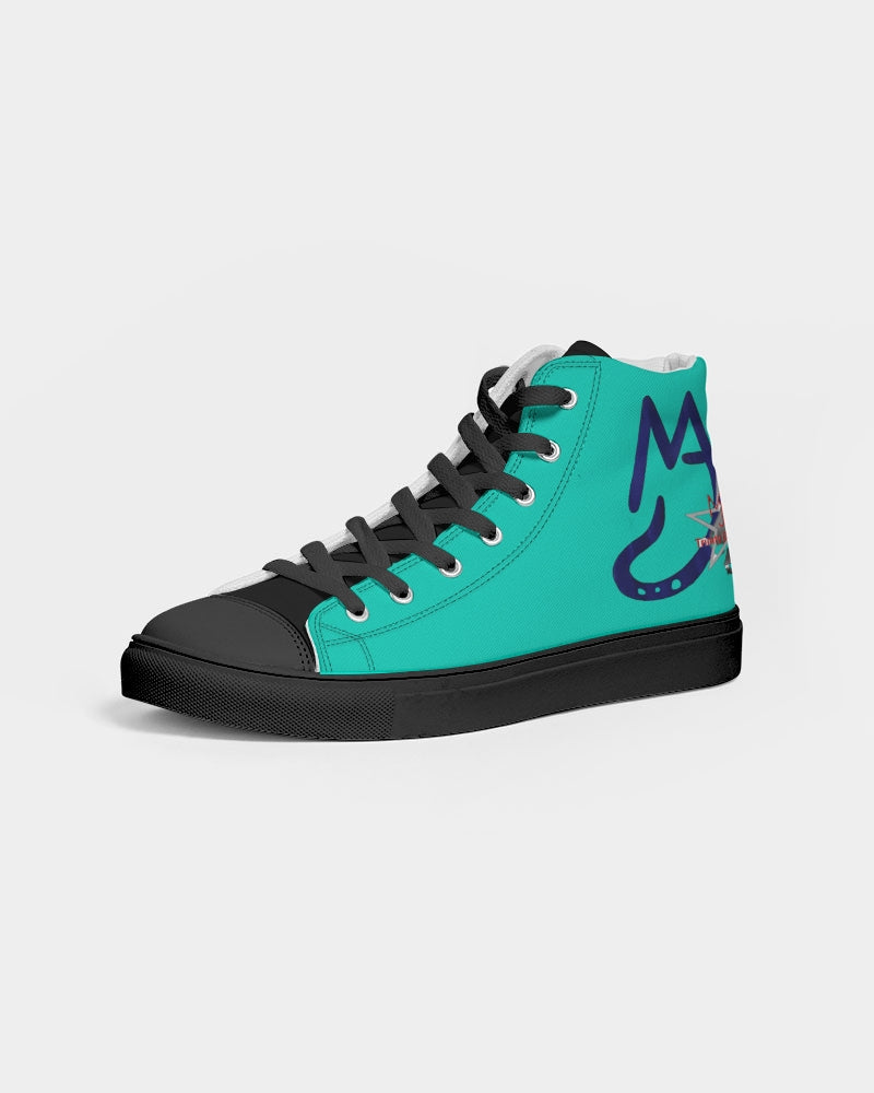 Dark mint  Men's Hightop Canvas Shoe - Black