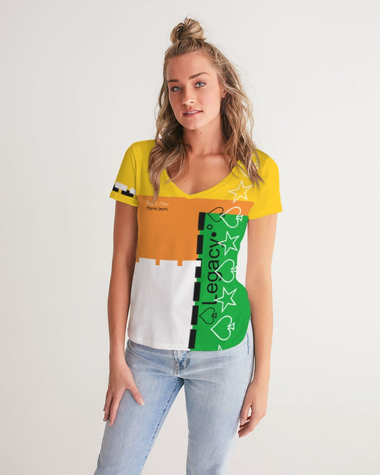 Crazy mix Women's V-Neck Tee