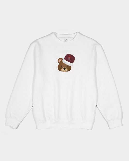 Bear cap all white by Marvin Jeans and Trinity D Marvin Unisex Premium Crewneck Sweatshirt | Lane Seven