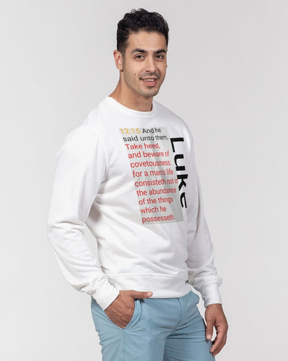Retro) Gospel message by Marvin Jeans Men's Classic French Terry Crewneck Pullover