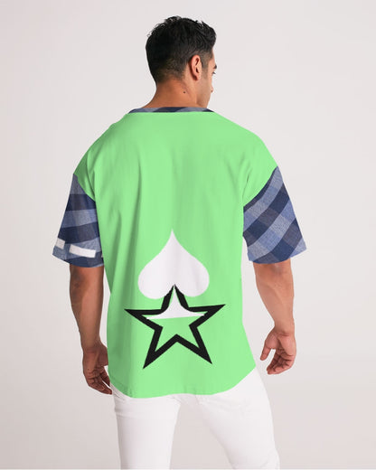 Blue stripes mint by Marvin Jeans and Trinity D Marvin Men's Premium Heavyweight Tee