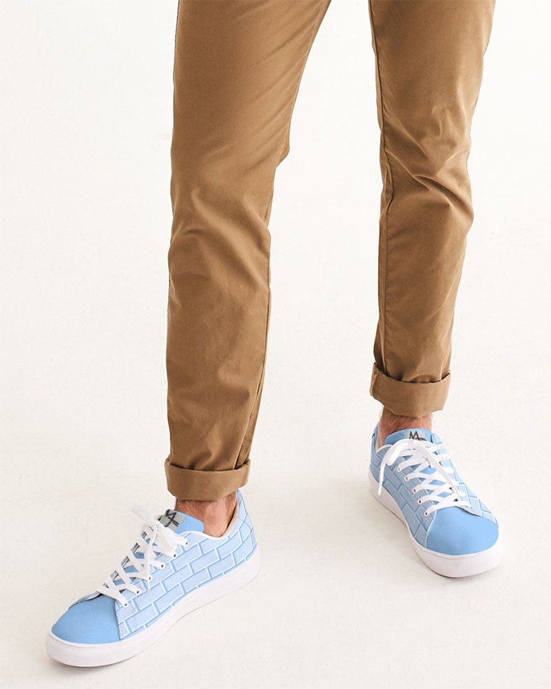 Baby blue brick Men's Faux-Leather Sneaker