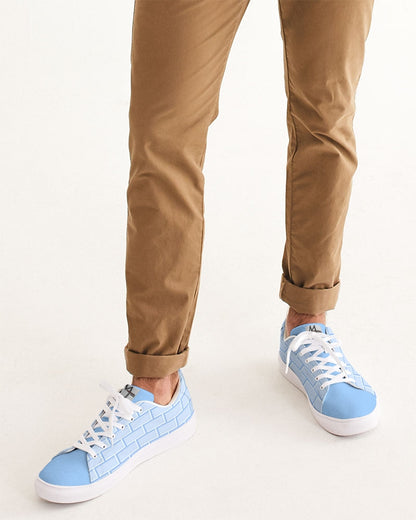 Baby blue brick Men's Faux-Leather Sneaker