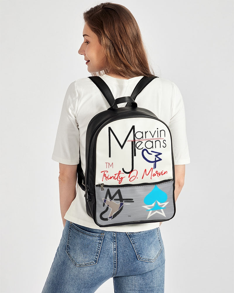 Logo's by Marvin Jeans and Trinity D. Marvin Classic Faux Leather Backpack