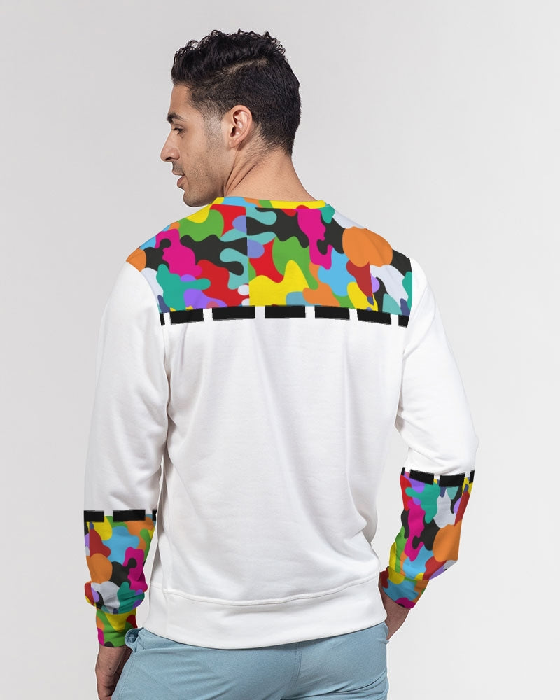 Crazy Combo BY MARVIN JEANS Men's Classic French Terry Crewneck Pullover