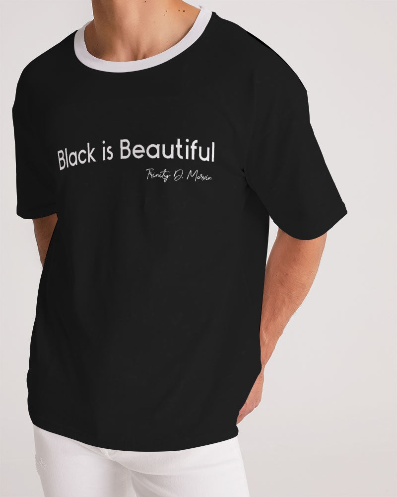 Black is beautiful by Marvin Jeans and Trinity D Marvin Men's Premium Heavyweight Tee
