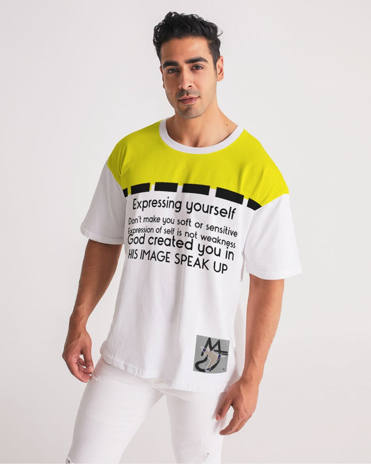 Light yellow expressions by Marvin Jeans Men's Premium Heavyweight Tee