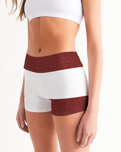 Gator red  Women's Mid-Rise Yoga Shorts