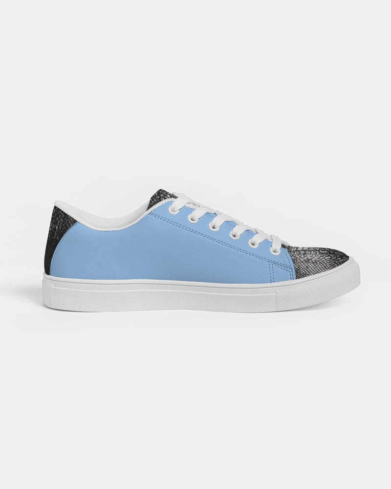 Baby blue gator black tip BY MARVIN JEANS Men's Faux-Leather Sneaker