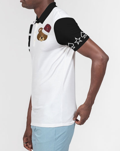 Bear cap black by Marvin Jeans and Trinity D Marvin Men's Slim Fit Short Sleeve Polo