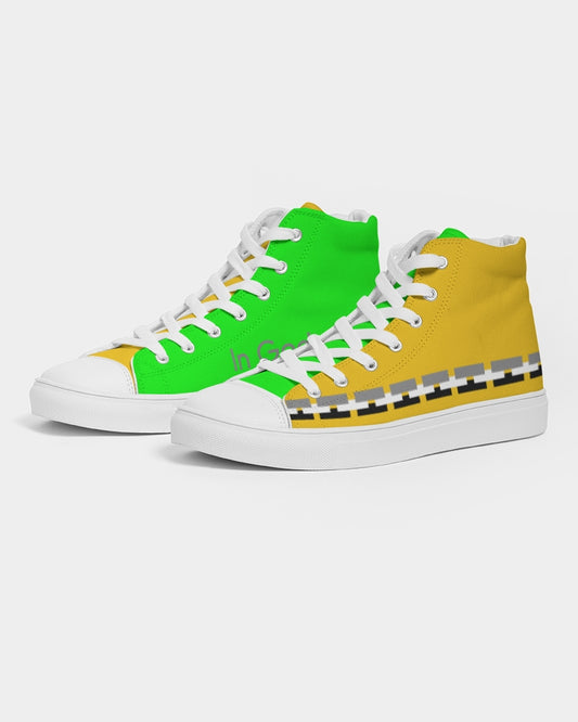 Lemon Lime mix BY MARVIN JEANS Men's Hightop Canvas Shoe