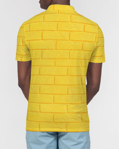 Brick city Yellow by Marvin Jeans and Trinity D Marvin Men's Slim Fit Short Sleeve Polo