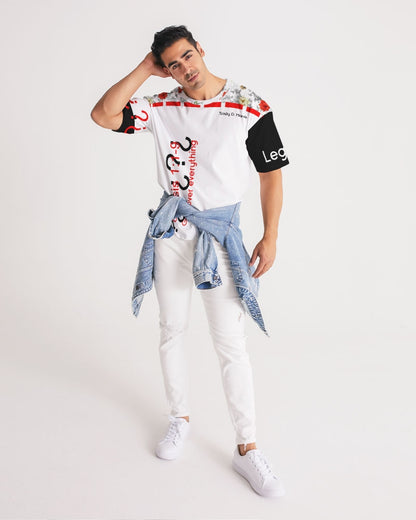 Rose's God over everything by Marvin JEANS Men's Premium Heavyweight Tee