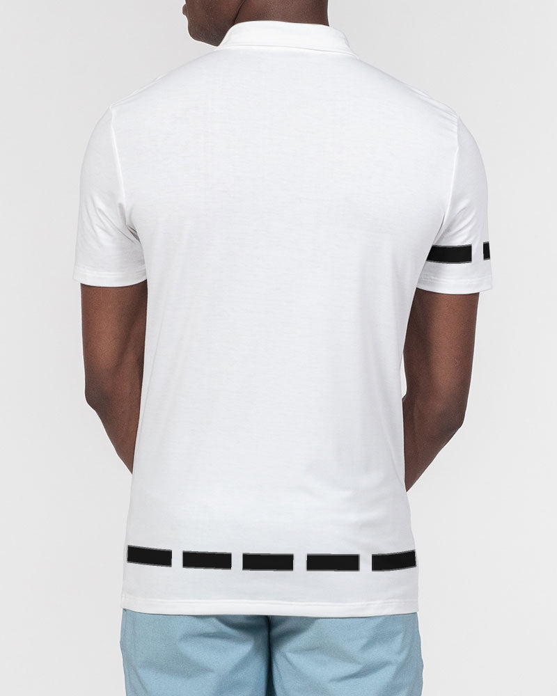 All white by Marvin Jeans and Trinity D Marvin Men's Slim Fit Short Sleeve Polo