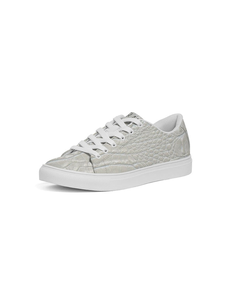 Gator white by Trinity D. Marvin Men's Faux-Leather Sneaker