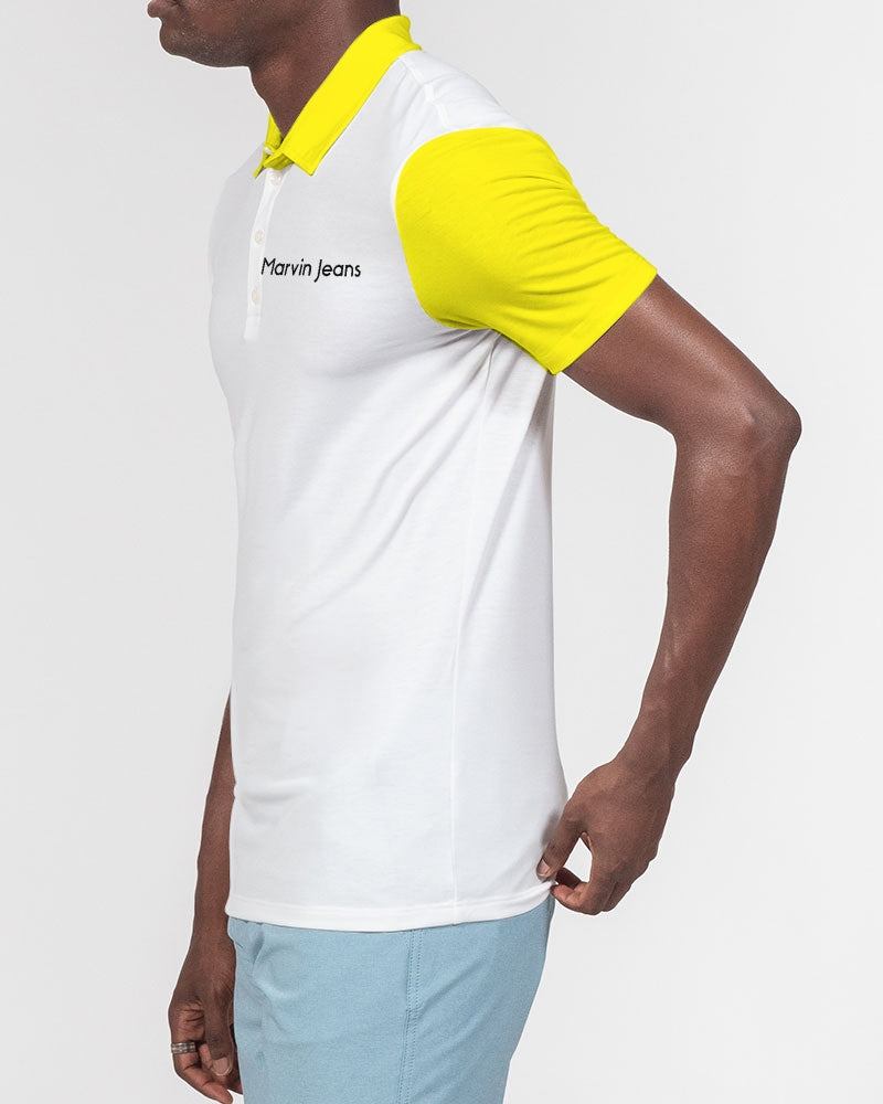 Light yellow by Marvin Jeans Men's Slim Fit Short Sleeve Polo