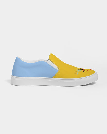 Yellow baby blue BY MARVIN JEANS Men's Slip-On Canvas Shoe