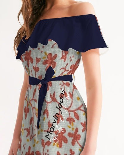 Wildwood, blue  Women's Off-Shoulder Dress