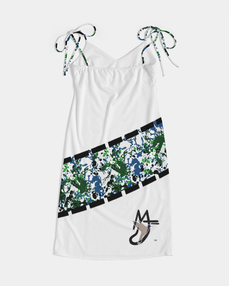 Wild splash by Marvin Jeans and Trinity D Marvin Women's Tie Strap Split Dress