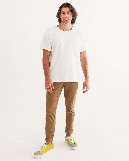 Yellow mixture Men's Faux-Leather Sneaker